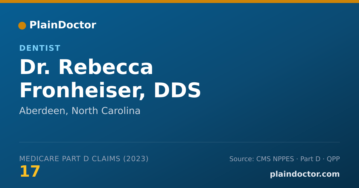 Shareable card for Rebecca Fronheiser, DDS - Dentist, Aberdeen, NC