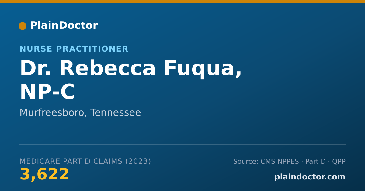 Shareable card for Rebecca Fuqua, NP-C - Nurse Practitioner, Murfreesboro, TN
