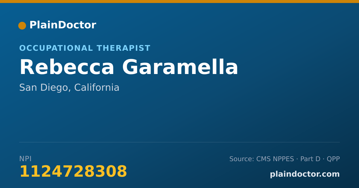 Shareable card for Rebecca Garamella - Occupational Therapist, San Diego, CA