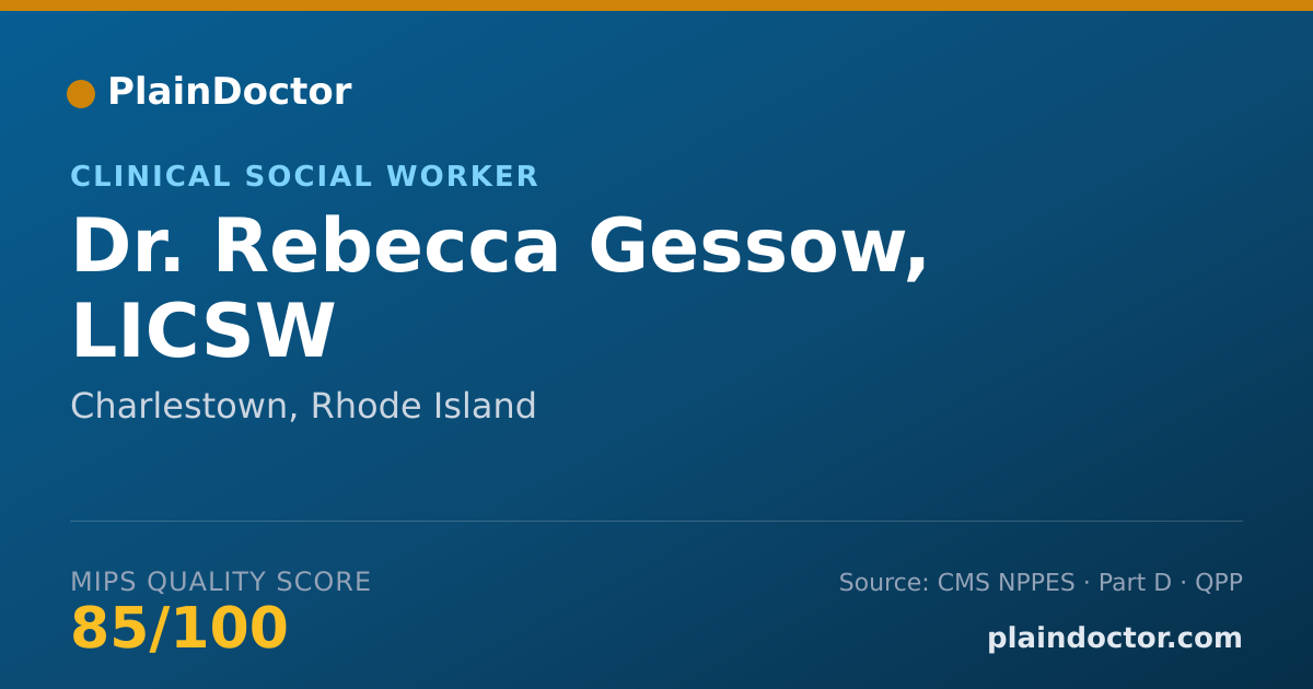 Shareable card for Rebecca Gessow, LICSW - Clinical Social Worker, Charlestown, RI
