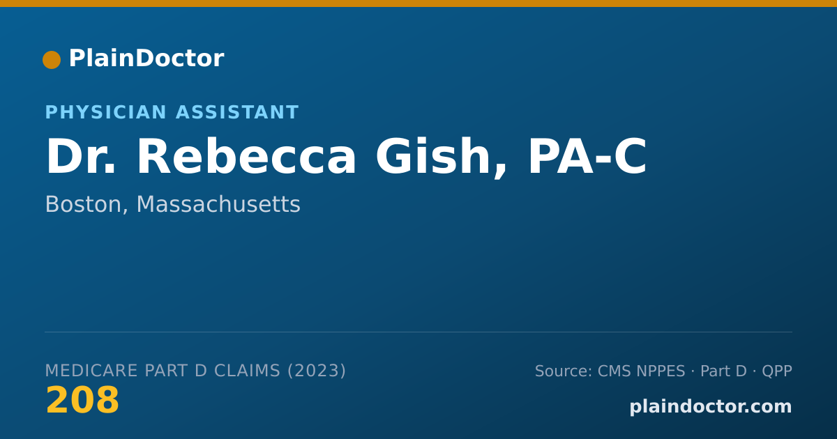 Shareable card for Rebecca Gish, PA-C - Physician Assistant, Boston, MA