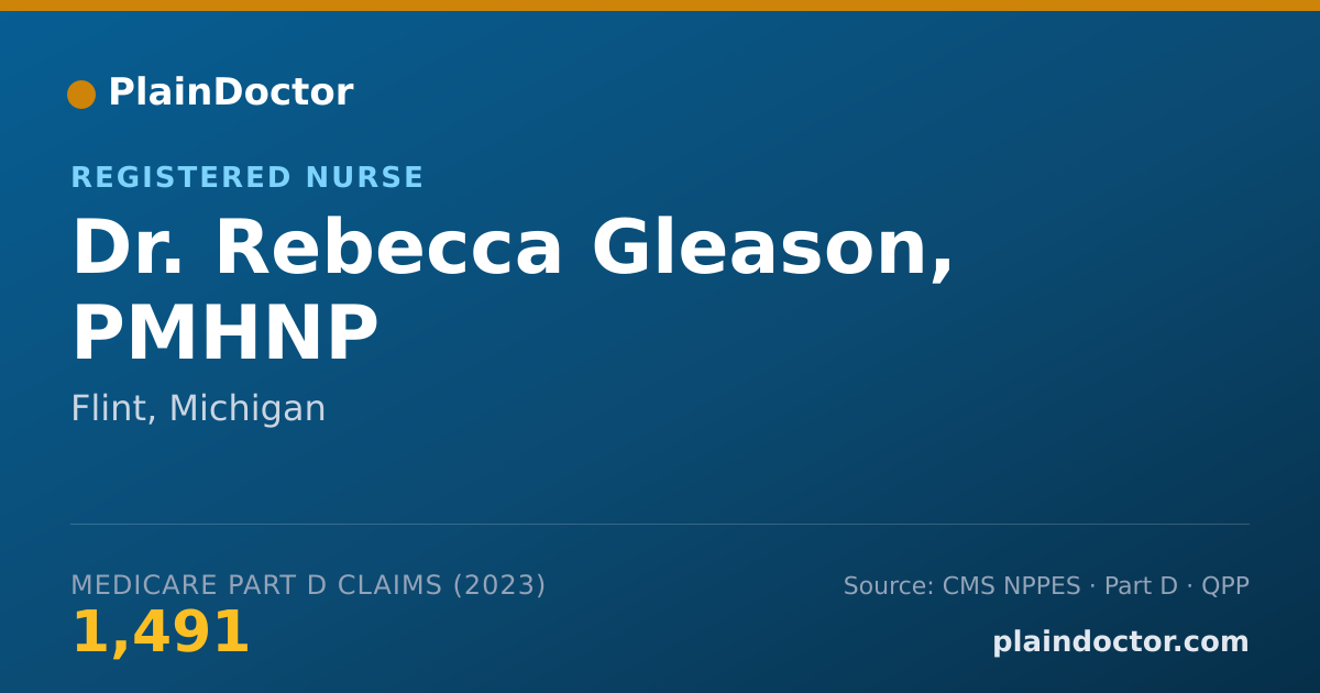 Shareable card for Rebecca Gleason, PMHNP - Registered Nurse, Flint, MI