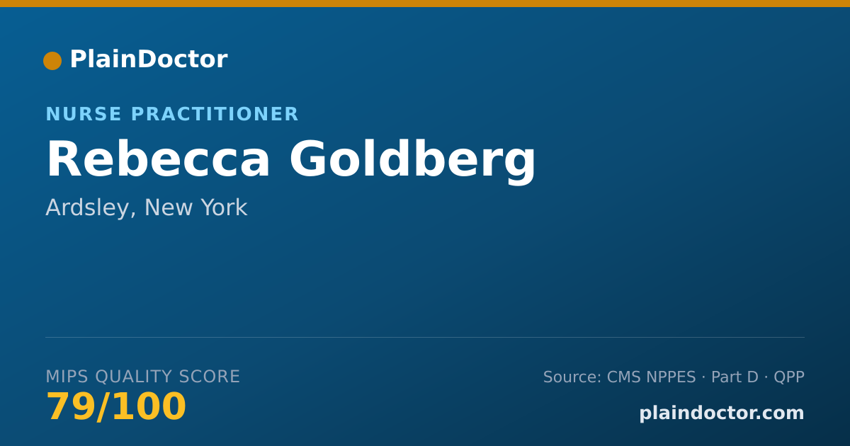 Shareable card for Rebecca Goldberg - Nurse Practitioner, Ardsley, NY