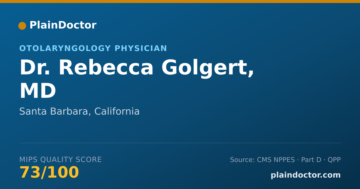 Shareable card for Rebecca Golgert, MD - Otolaryngology Physician, Santa Barbara, CA