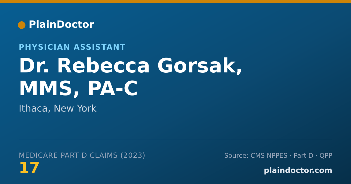 Shareable card for Rebecca Gorsak, MMS, PA-C - Physician Assistant, Ithaca, NY