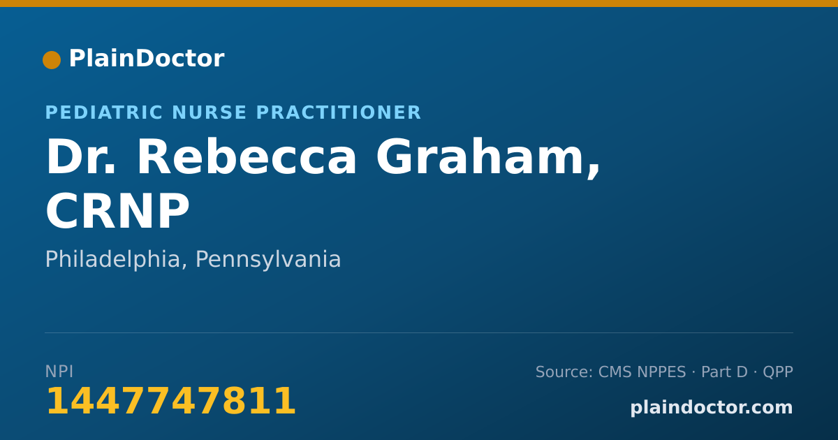 Shareable card for Rebecca Graham, CRNP - Pediatric Nurse Practitioner, Philadelphia, PA
