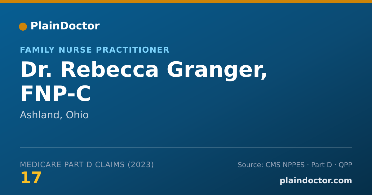 Shareable card for Rebecca Granger, FNP-C - Family Nurse Practitioner, Ashland, OH