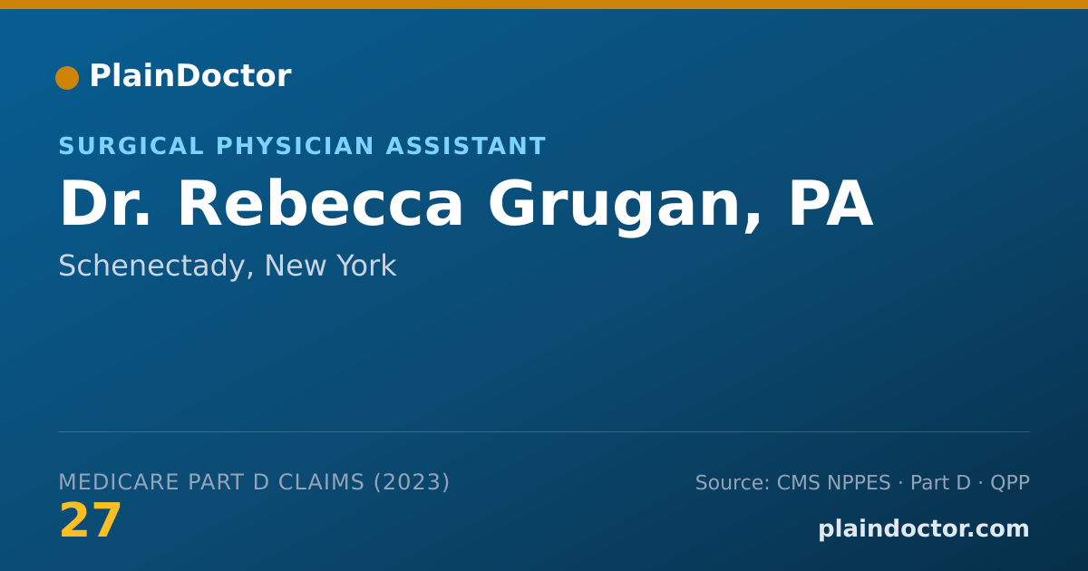 Shareable card for Rebecca Grugan, PA - Surgical Physician Assistant, Schenectady, NY