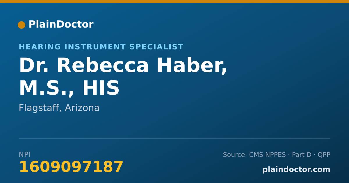 Shareable card for Rebecca Haber, M.S., HIS - Hearing Instrument Specialist, Flagstaff, AZ