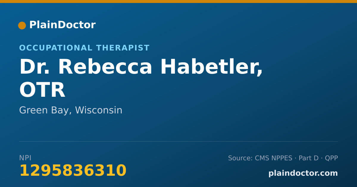 Shareable card for Rebecca Habetler, OTR - Occupational Therapist, Green Bay, WI