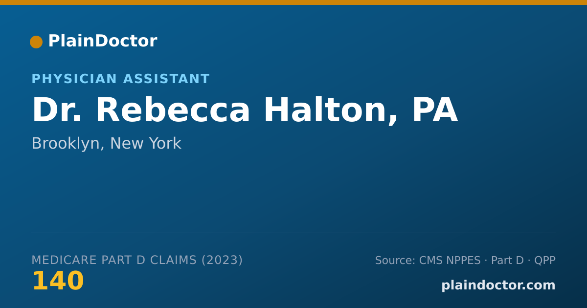Shareable card for Rebecca Halton, PA - Physician Assistant, Brooklyn, NY