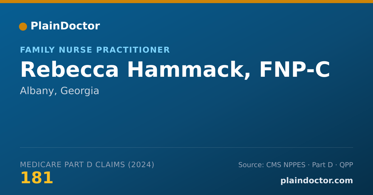 Shareable card for Rebecca Hammack, FNP-C - Family Nurse Practitioner, Albany, GA