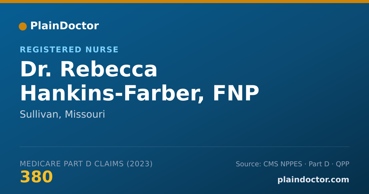 Shareable card for Rebecca Hankins-Farber, FNP - Registered Nurse, Sullivan, MO