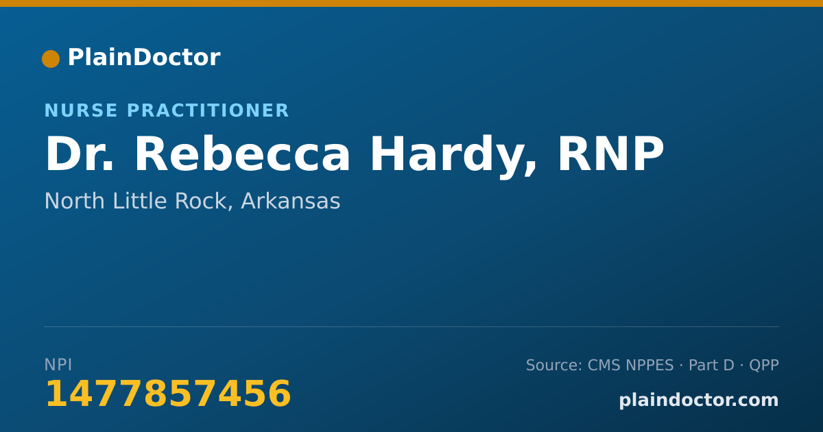 Shareable card for Rebecca Hardy, RNP - Nurse Practitioner, North Little Rock, AR