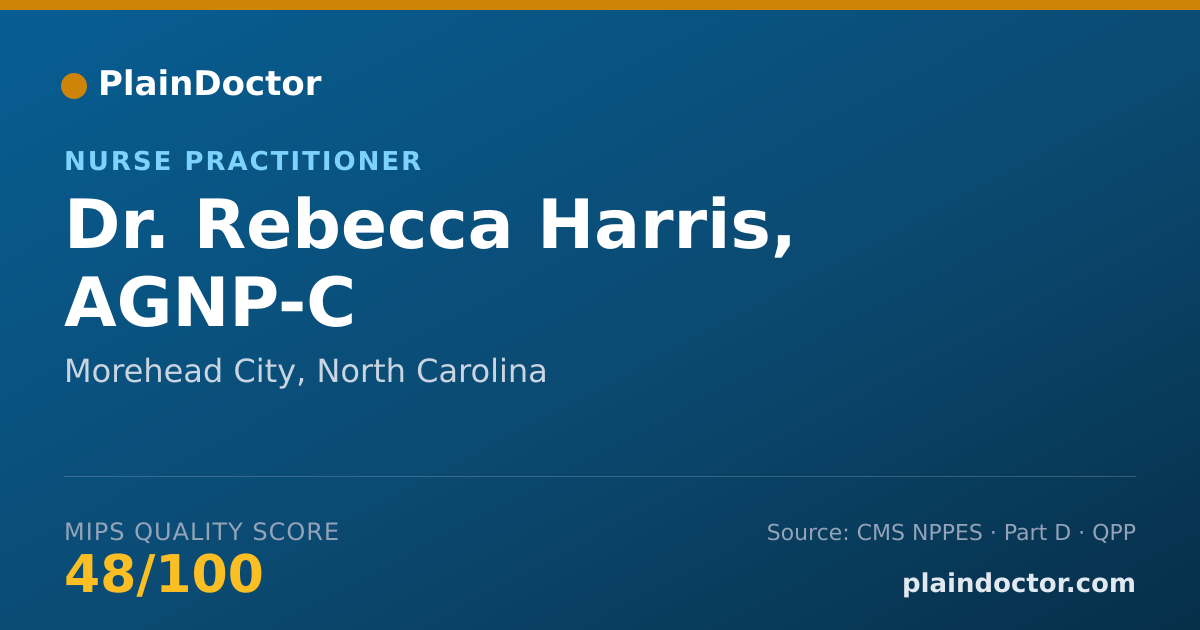 Shareable card for Rebecca Harris, AGNP-C - Nurse Practitioner, Morehead City, NC