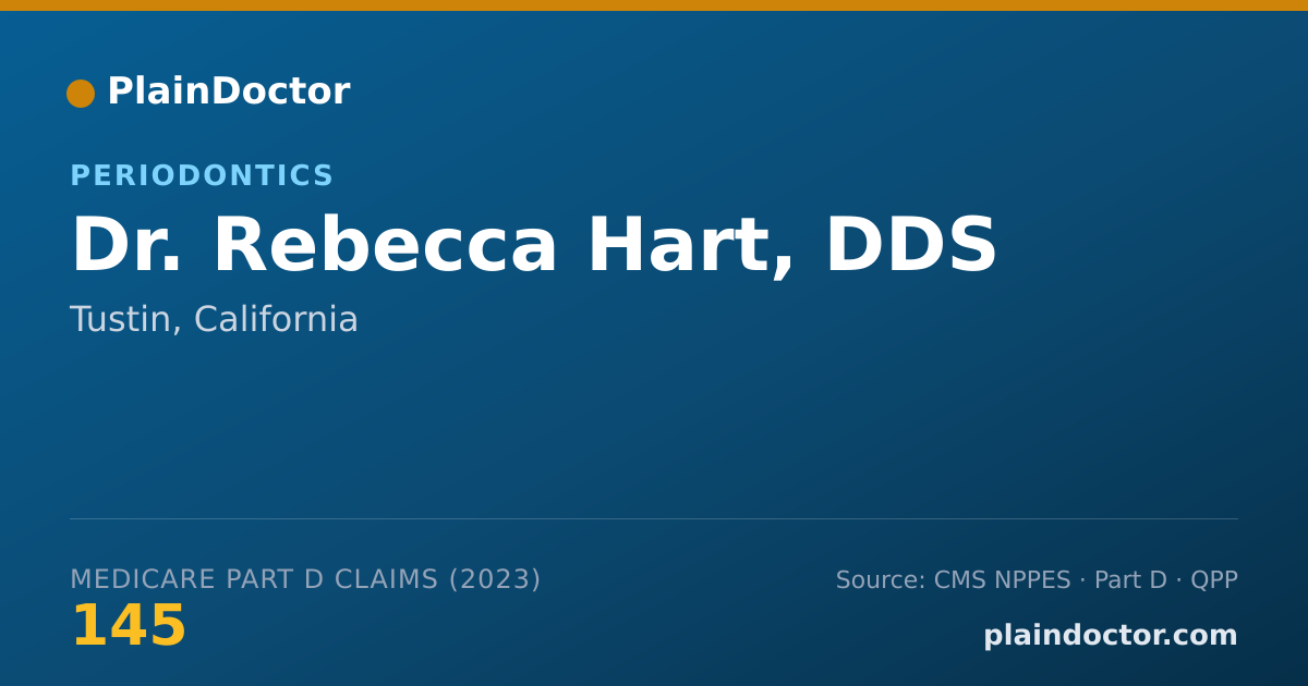 Shareable card for Rebecca Hart, DDS - Periodontics, Tustin, CA