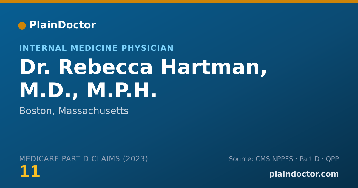 Shareable card for Rebecca Hartman, M.D., M.P.H. - Internal Medicine Physician, Boston, MA
