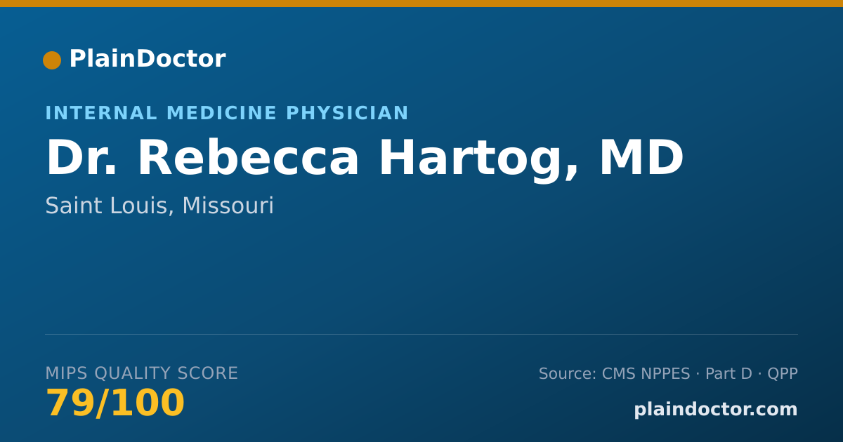 Shareable card for Rebecca Hartog, MD - Internal Medicine Physician, Saint Louis, MO