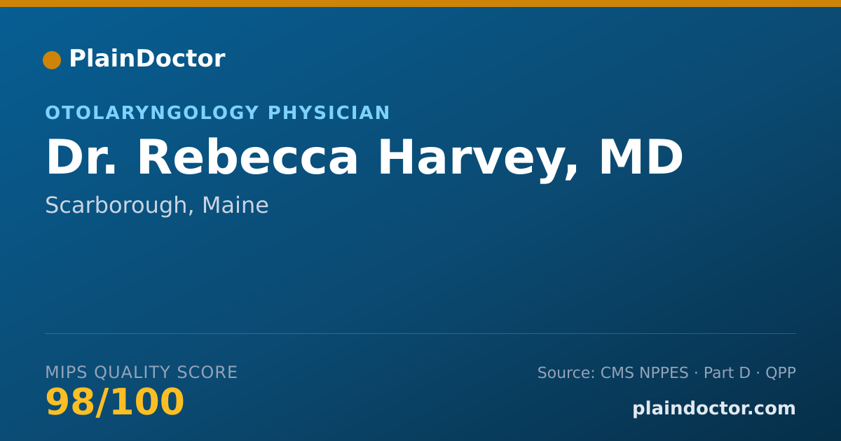 Shareable card for Rebecca Harvey, MD - Otolaryngology Physician, Scarborough, ME