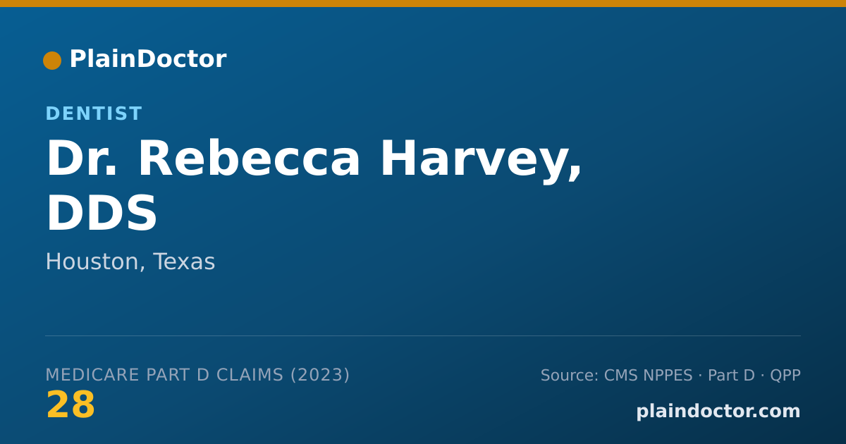 Shareable card for Rebecca Harvey, DDS - Dentist, Houston, TX