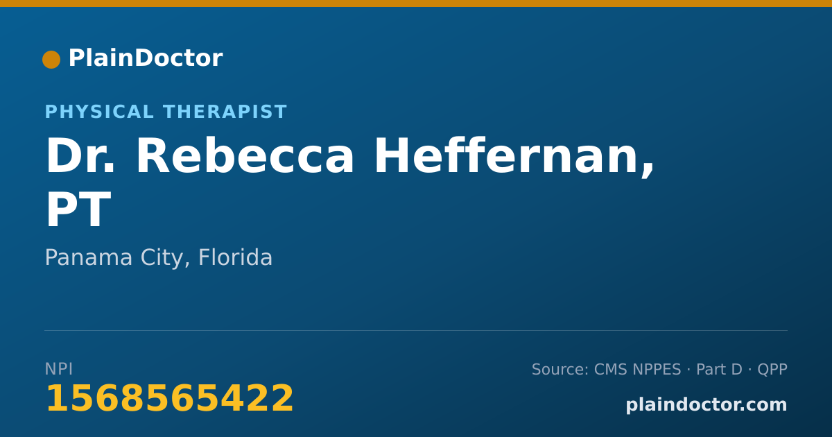 Shareable card for Rebecca Heffernan, PT - Physical Therapist, Panama City, FL