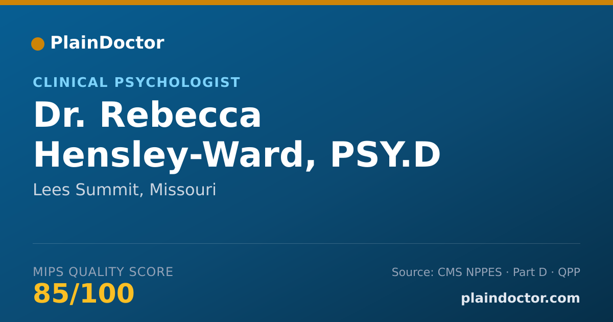 Shareable card for Rebecca Hensley-Ward, PSY.D - Clinical Psychologist, Lees Summit, MO