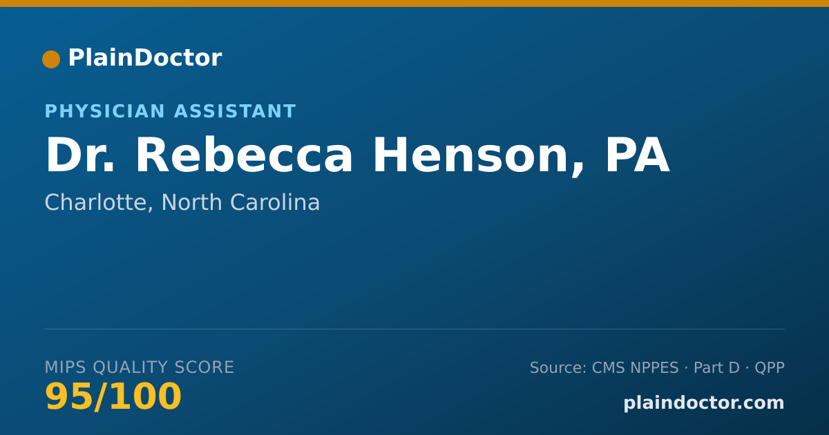 Shareable card for Rebecca Henson, PA - Physician Assistant, Charlotte, NC