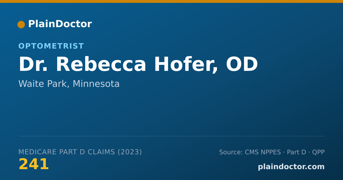 Shareable card for Rebecca Hofer, OD - Optometrist, Waite Park, MN