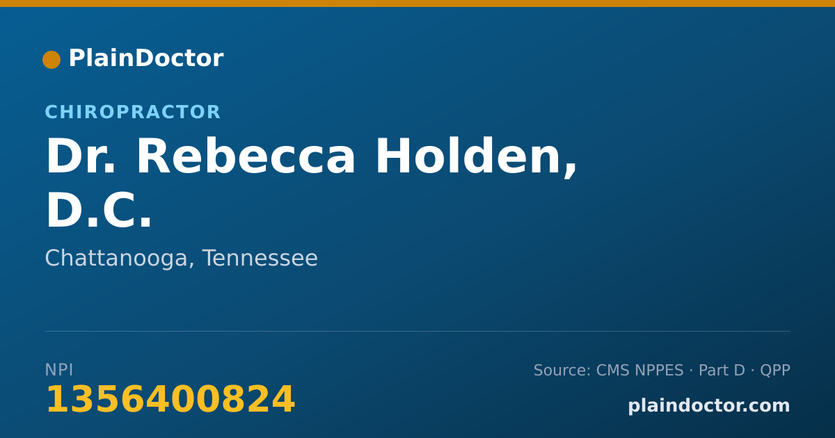 Shareable card for Rebecca Holden, D.C. - Chiropractor, Chattanooga, TN