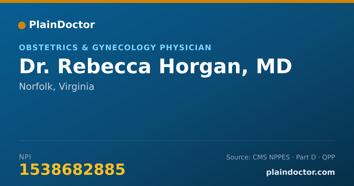 Shareable card for Rebecca Horgan, MD - Obstetrics & Gynecology Physician, Norfolk, VA