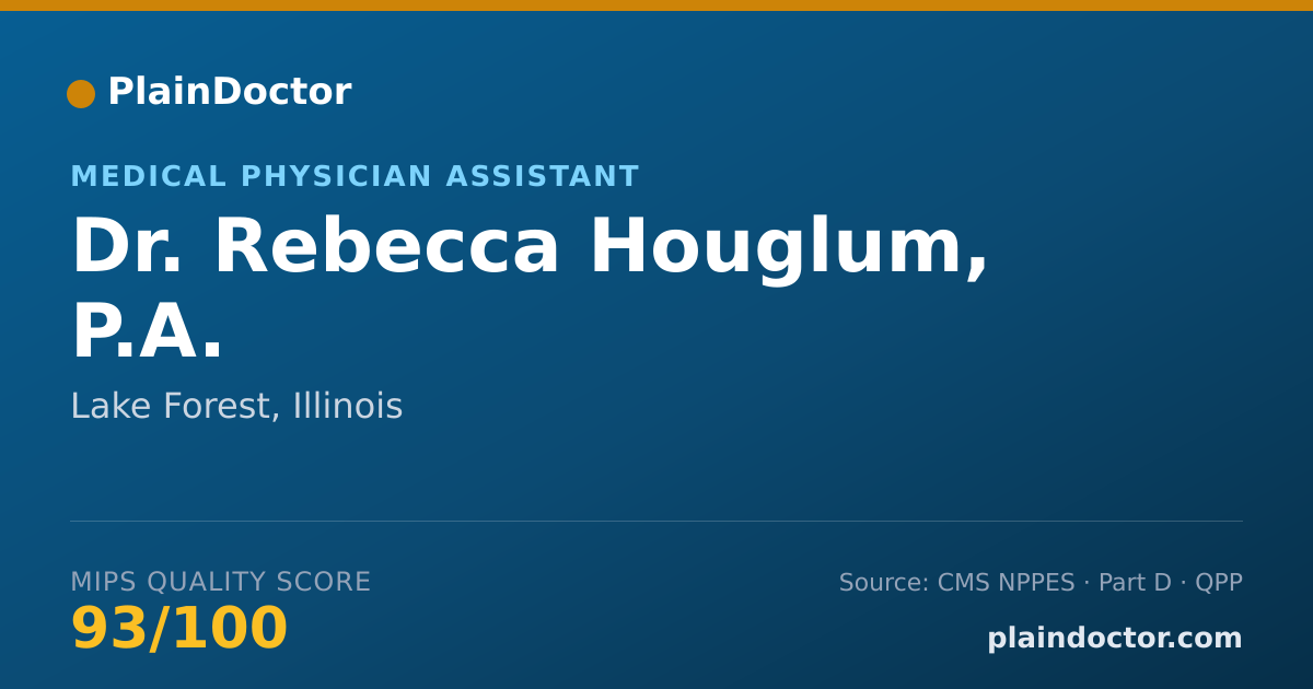 Shareable card for Rebecca Houglum, P.A. - Medical Physician Assistant, Lake Forest, IL