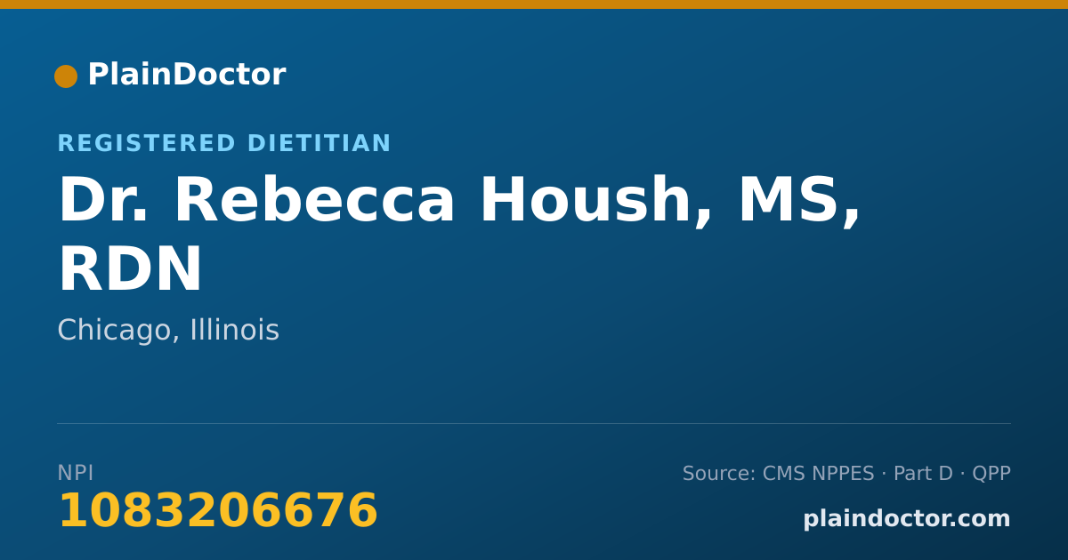 Shareable card for Rebecca Housh, MS, RDN - Registered Dietitian, Chicago, IL