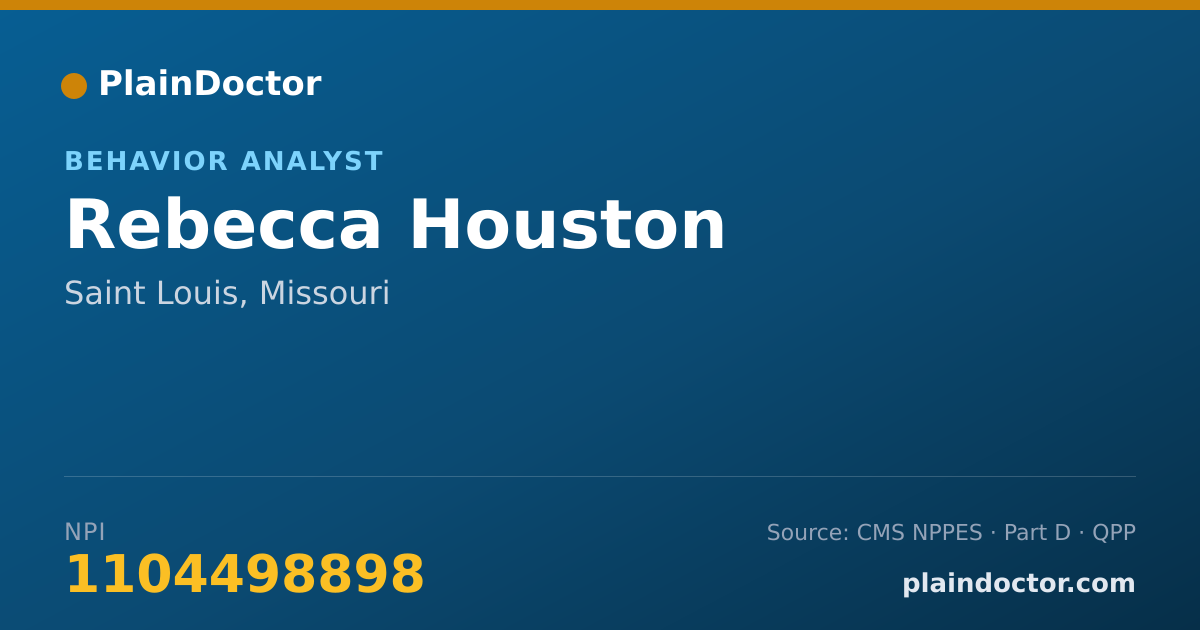 Shareable card for Rebecca Houston - Behavior Analyst, Saint Louis, MO