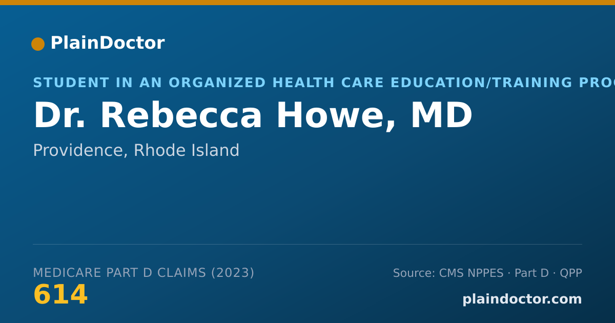 Shareable card for Rebecca Howe, MD - Student in an Organized Health Care Education/Training Program, Providence, RI