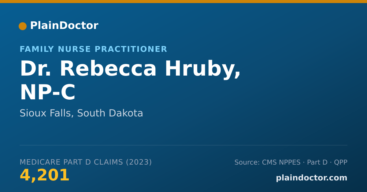 Shareable card for Rebecca Hruby, NP-C - Family Nurse Practitioner, Sioux Falls, SD