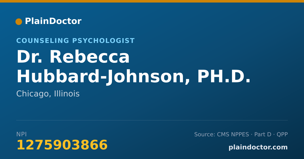 Shareable card for Rebecca Hubbard-Johnson, PH.D. - Counseling Psychologist, Chicago, IL