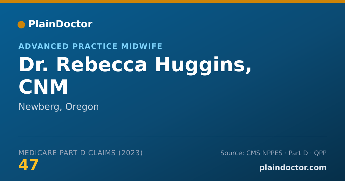 Shareable card for Rebecca Huggins, CNM - Advanced Practice Midwife, Newberg, OR