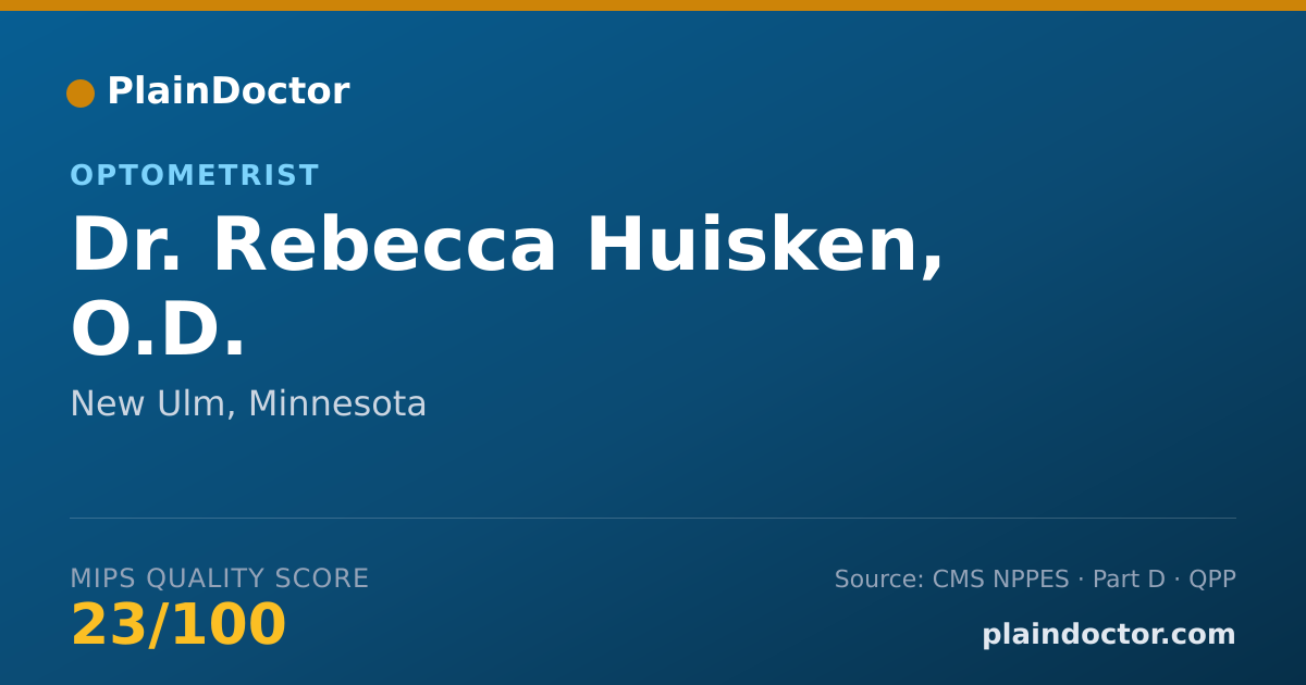 Shareable card for Rebecca Huisken, O.D. - Optometrist, New Ulm, MN