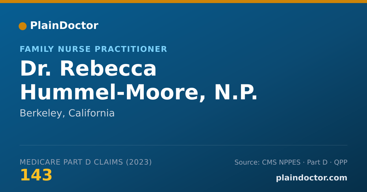 Shareable card for Rebecca Hummel-Moore, N.P. - Family Nurse Practitioner, Berkeley, CA