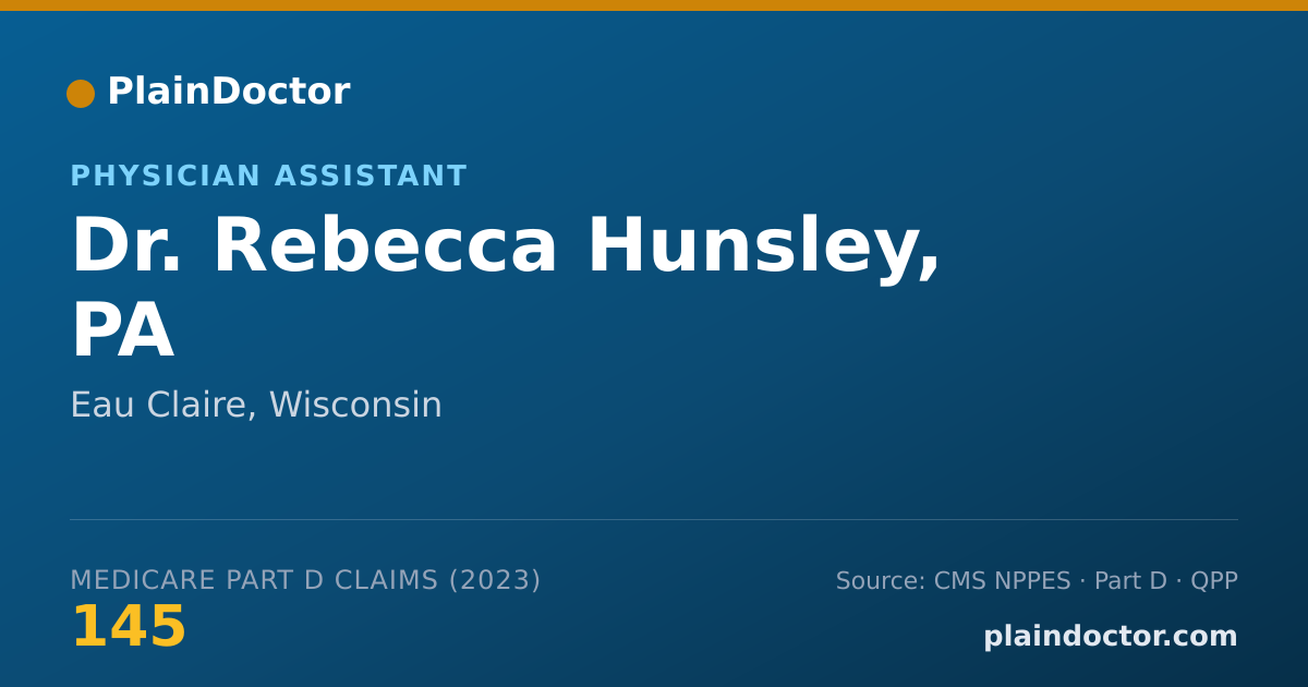 Shareable card for Rebecca Hunsley, PA - Physician Assistant, Eau Claire, WI