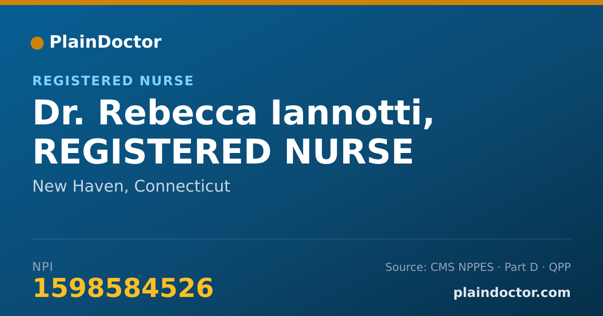 Shareable card for Rebecca Iannotti, REGISTERED NURSE - Registered Nurse, New Haven, CT