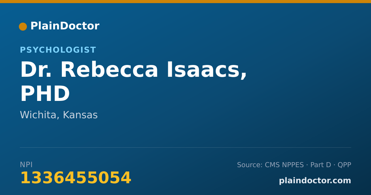 Shareable card for Rebecca Isaacs, PHD - Psychologist, Wichita, KS