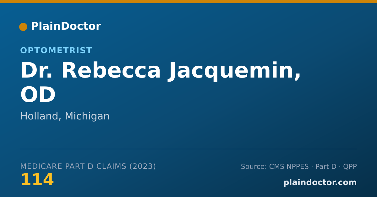 Shareable card for Rebecca Jacquemin, OD - Optometrist, Holland, MI