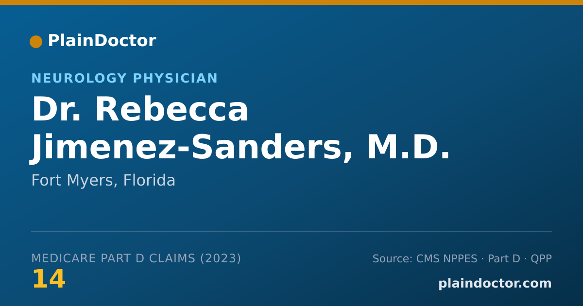 Shareable card for Rebecca Jimenez-Sanders, M.D. - Neurology Physician, Fort Myers, FL