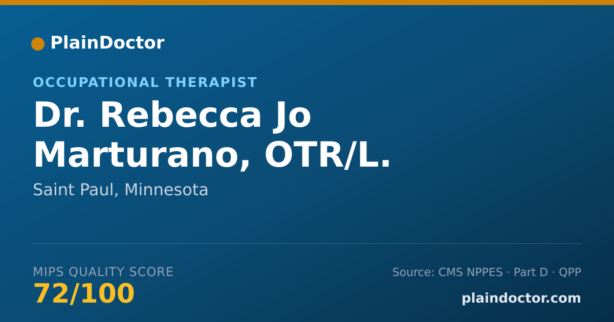 Shareable card for Rebecca Jo Marturano, OTR/L. - Occupational Therapist, Saint Paul, MN
