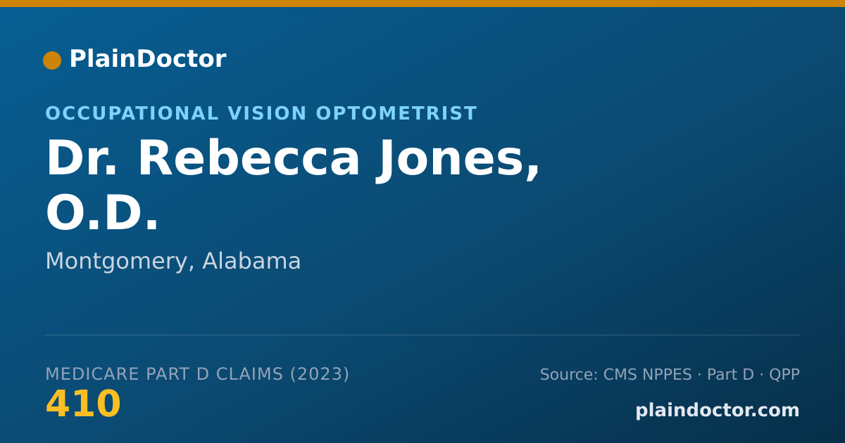 Shareable card for Rebecca Jones, O.D. - Occupational Vision Optometrist, Montgomery, AL