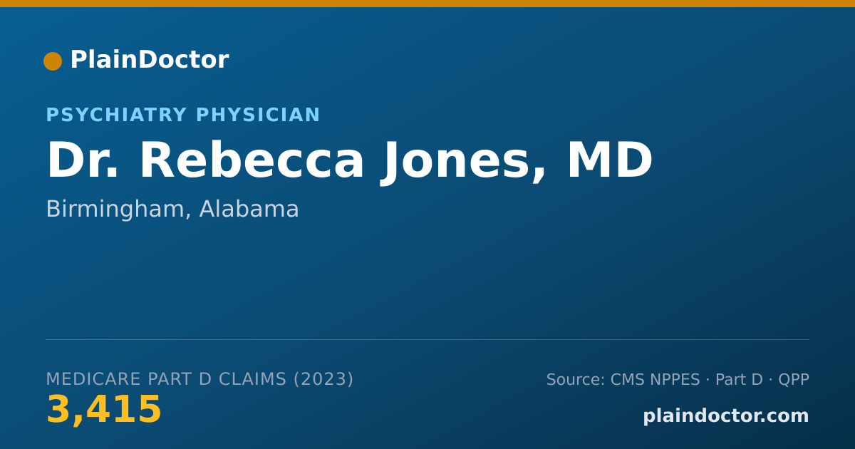 Shareable card for Rebecca Jones, MD - Psychiatry Physician, Birmingham, AL