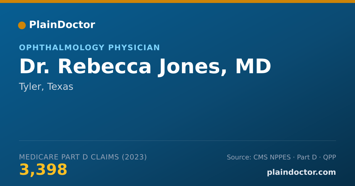 Shareable card for Rebecca Jones, MD - Ophthalmology Physician, Tyler, TX