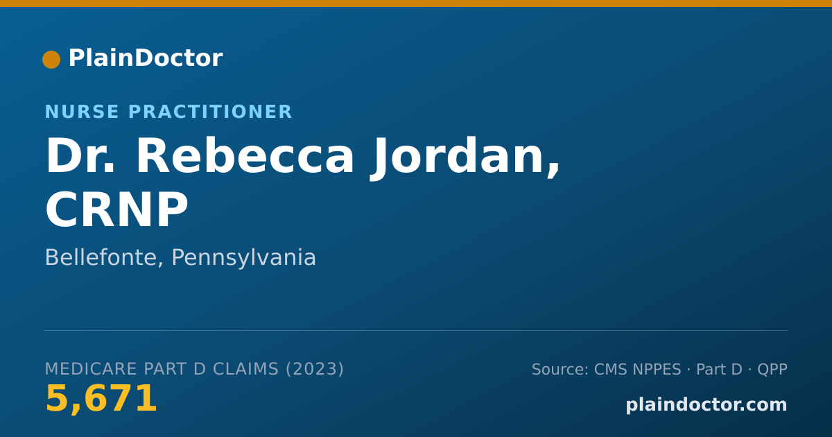 Shareable card for Rebecca Jordan, CRNP - Nurse Practitioner, Bellefonte, PA
