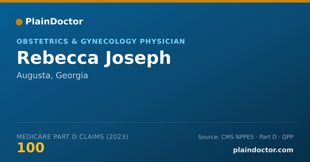 Shareable card for Rebecca Joseph - Obstetrics & Gynecology Physician, Augusta, GA